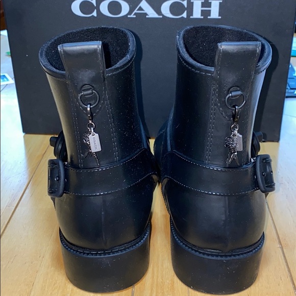 AUTH NIB COACH MOTO RAIN BOOTS US9 or US10 - Picture 7 of 12